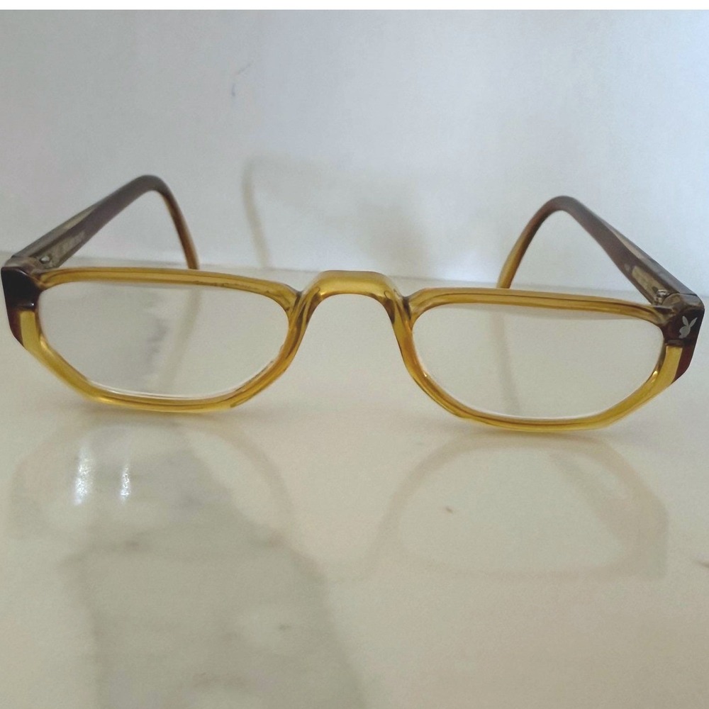 Vintage Playboy Eyeglass Frames 4547 Austria Half Frame Brown‎ 51-23